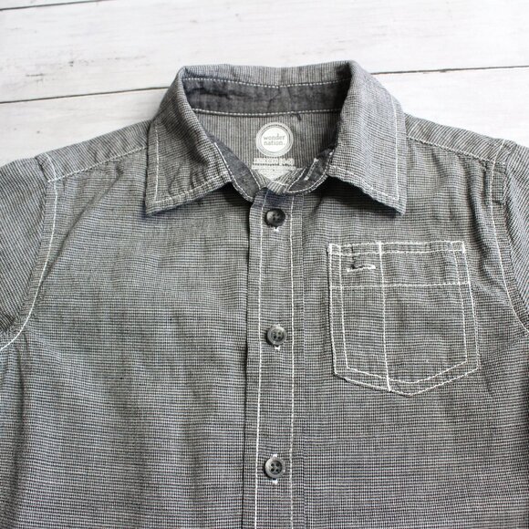 Wonder Nation Boy's Casual Button Down Dress Shirt Size XS 4 5 - Picture 4 of 5